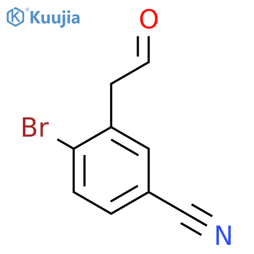4-bromo-3-(2-oxoethyl)benzonitrile structure