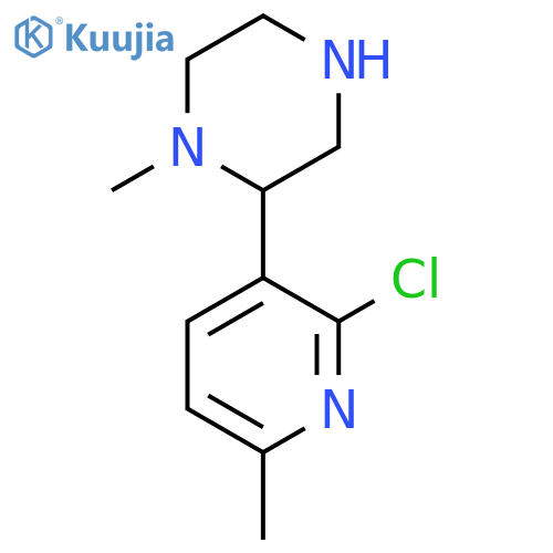 2-(2-chloro-6-methylpyridin-3-yl)-1-methylpiperazine structure