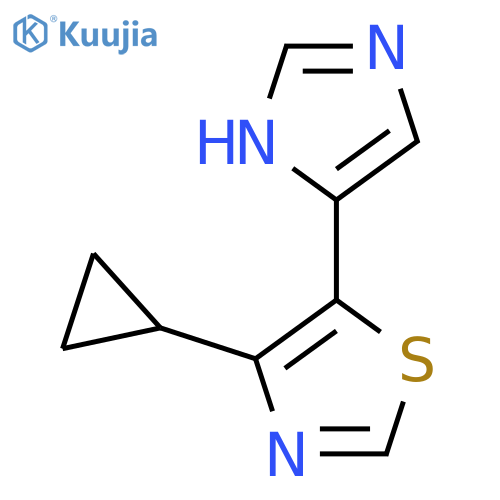 4-cyclopropyl-5-(1H-imidazol-4-yl)-1,3-thiazole structure