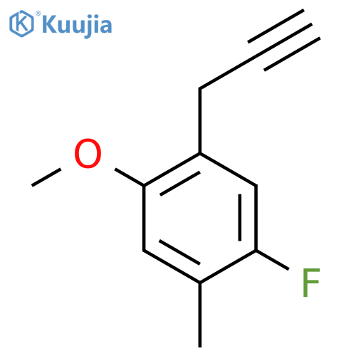 1-fluoro-4-methoxy-2-methyl-5-(prop-2-yn-1-yl)benzene structure