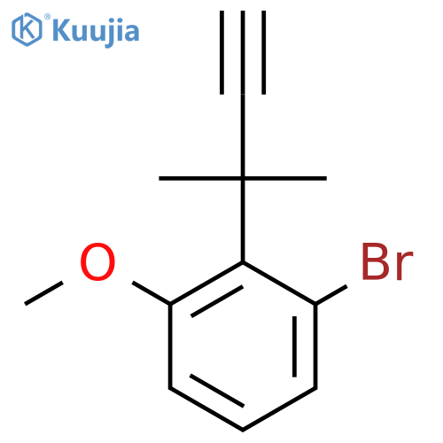1-bromo-3-methoxy-2-(2-methylbut-3-yn-2-yl)benzene structure