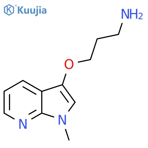 3-({1-methyl-1H-pyrrolo2,3-bpyridin-3-yl}oxy)propan-1-amine structure