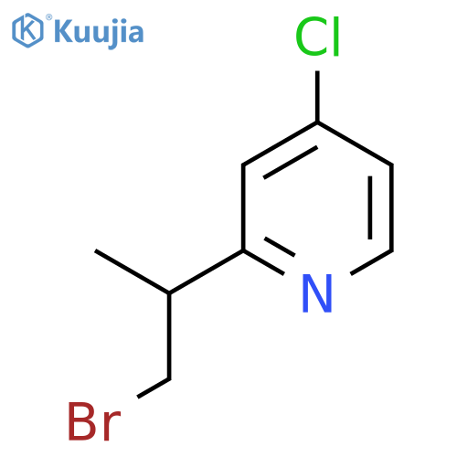 2-(1-bromopropan-2-yl)-4-chloropyridine structure