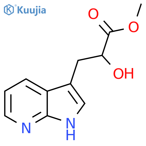 methyl 2-hydroxy-3-{1H-pyrrolo2,3-bpyridin-3-yl}propanoate structure
