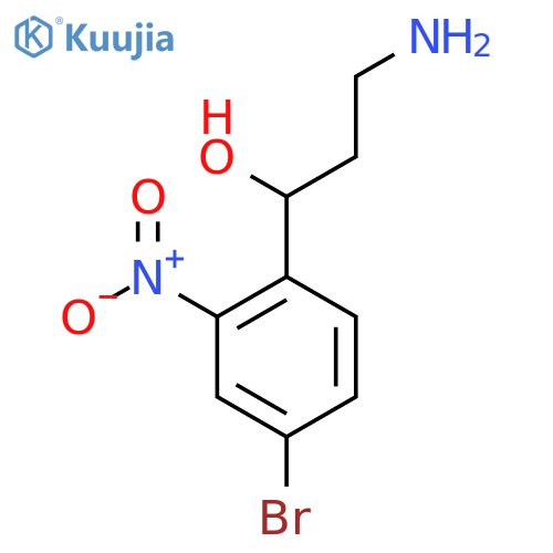 3-amino-1-(4-bromo-2-nitrophenyl)propan-1-ol structure