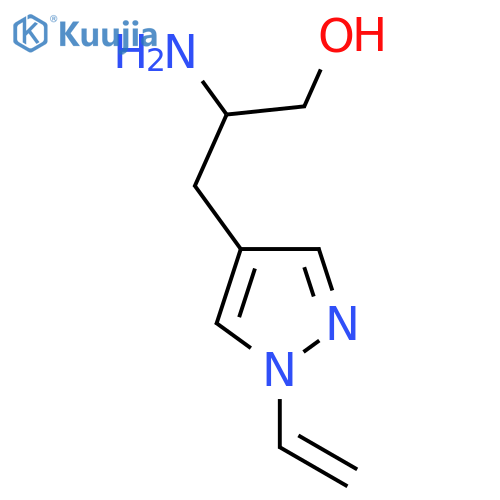 2-amino-3-(1-ethenyl-1H-pyrazol-4-yl)propan-1-ol structure