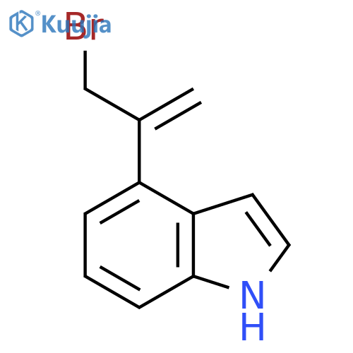 4-(3-bromoprop-1-en-2-yl)-1H-indole structure