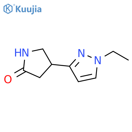 4-(1-ethyl-1H-pyrazol-3-yl)pyrrolidin-2-one structure