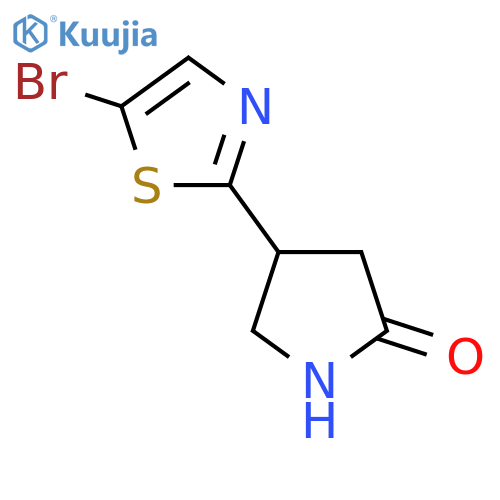 4-(5-bromo-1,3-thiazol-2-yl)pyrrolidin-2-one structure