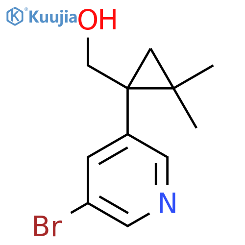 1-(5-bromopyridin-3-yl)-2,2-dimethylcyclopropylmethanol structure
