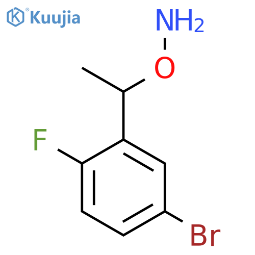 O-1-(5-bromo-2-fluorophenyl)ethylhydroxylamine structure