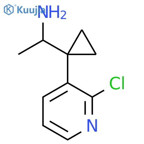 1-1-(2-chloropyridin-3-yl)cyclopropylethan-1-amine structure