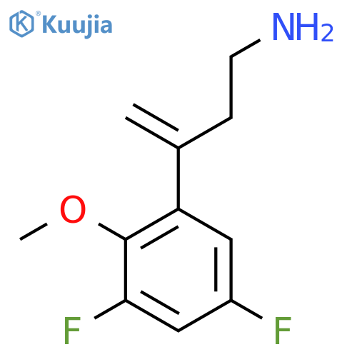 3-(3,5-difluoro-2-methoxyphenyl)but-3-en-1-amine structure
