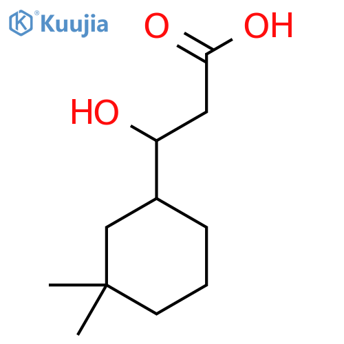 3-(3,3-dimethylcyclohexyl)-3-hydroxypropanoic acid structure