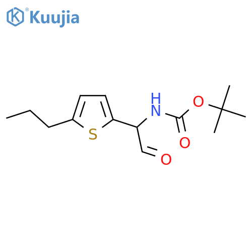 tert-butyl N-2-oxo-1-(5-propylthiophen-2-yl)ethylcarbamate structure