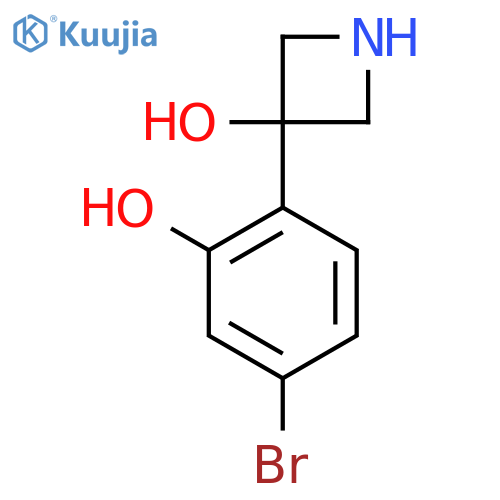 3-(4-bromo-2-hydroxyphenyl)azetidin-3-ol structure