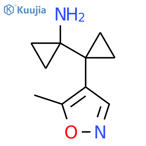 1-1-(5-methyl-1,2-oxazol-4-yl)cyclopropylcyclopropan-1-amine structure