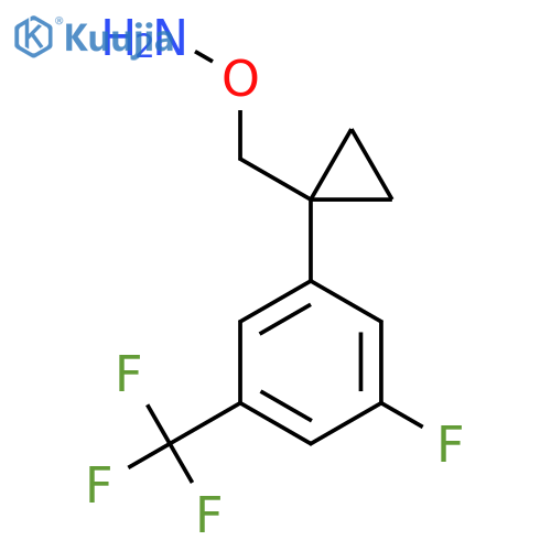 O-({1-3-fluoro-5-(trifluoromethyl)phenylcyclopropyl}methyl)hydroxylamine structure