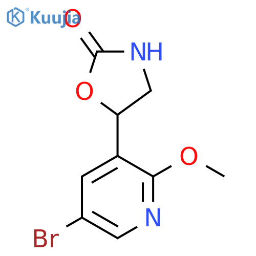 5-(5-bromo-2-methoxypyridin-3-yl)-1,3-oxazolidin-2-one structure