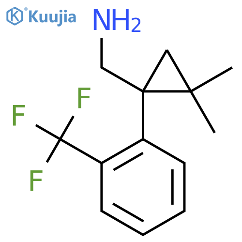 {2,2-dimethyl-1-2-(trifluoromethyl)phenylcyclopropyl}methanamine structure