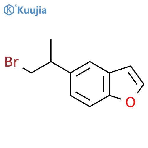 5-(1-bromopropan-2-yl)-1-benzofuran structure