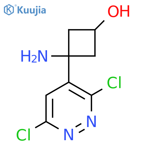 3-Amino-3-(3,6-dichloropyridazin-4-yl)cyclobutan-1-ol structure