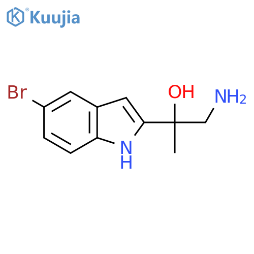 1-amino-2-(5-bromo-1H-indol-2-yl)propan-2-ol structure