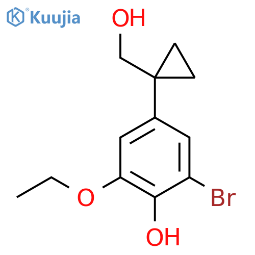 2-bromo-6-ethoxy-4-1-(hydroxymethyl)cyclopropylphenol structure
