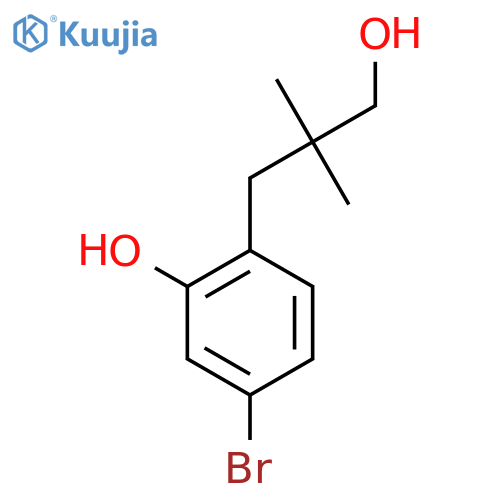 5-bromo-2-(3-hydroxy-2,2-dimethylpropyl)phenol structure