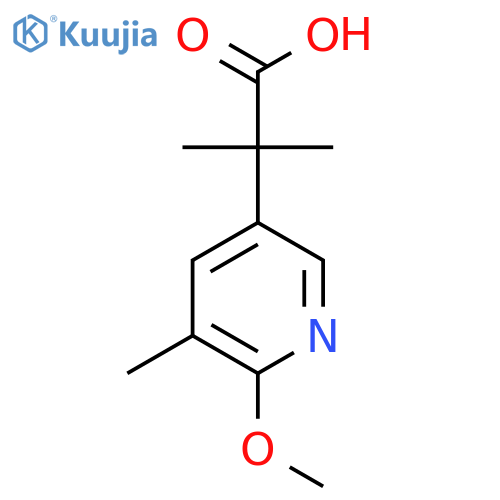 2-(6-methoxy-5-methylpyridin-3-yl)-2-methylpropanoic acid structure