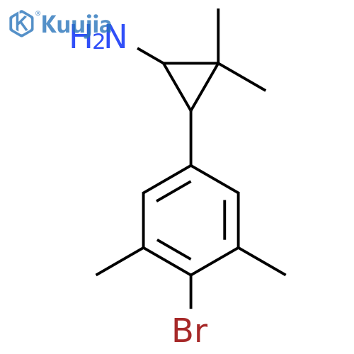3-(4-Bromo-3,5-dimethylphenyl)-2,2-dimethylcyclopropan-1-amine structure