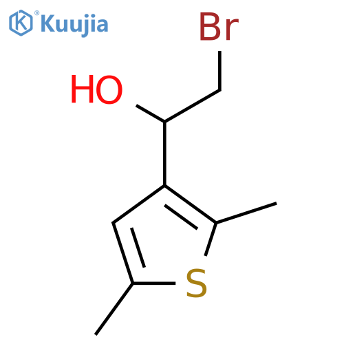 2-bromo-1-(2,5-dimethylthiophen-3-yl)ethan-1-ol structure