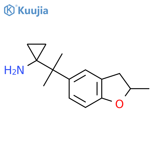1-2-(2-methyl-2,3-dihydro-1-benzofuran-5-yl)propan-2-ylcyclopropan-1-amine structure