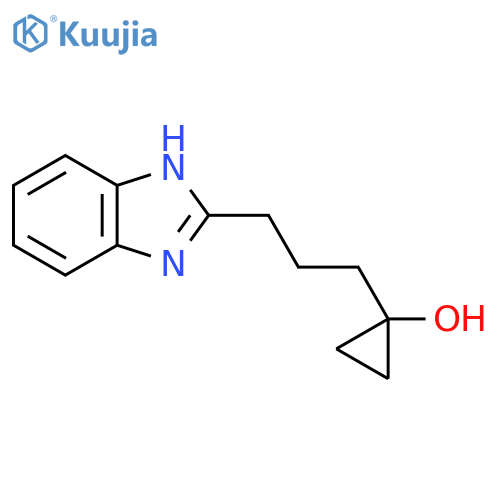1-3-(1H-1,3-benzodiazol-2-yl)propylcyclopropan-1-ol structure