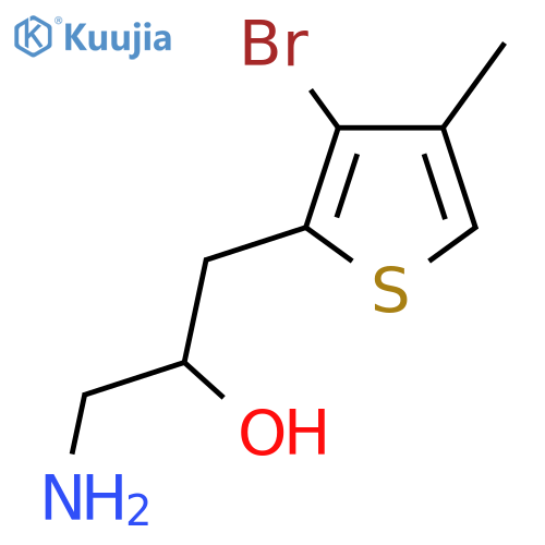 1-amino-3-(3-bromo-4-methylthiophen-2-yl)propan-2-ol structure