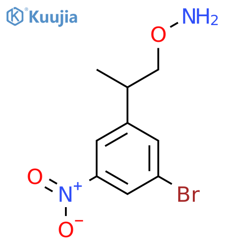 O-2-(3-bromo-5-nitrophenyl)propylhydroxylamine structure