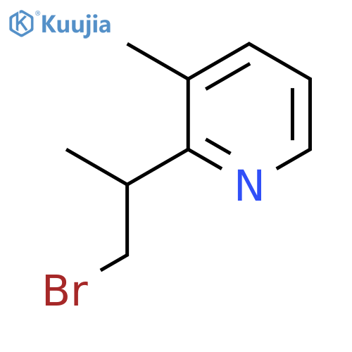 2-(1-bromopropan-2-yl)-3-methylpyridine structure