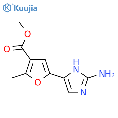 methyl 5-(2-amino-1H-imidazol-5-yl)-2-methylfuran-3-carboxylate structure