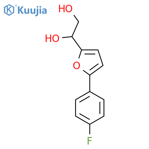 1-5-(4-fluorophenyl)furan-2-ylethane-1,2-diol structure