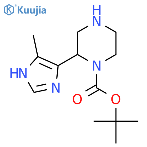 tert-butyl 2-(4-methyl-1H-imidazol-5-yl)piperazine-1-carboxylate structure