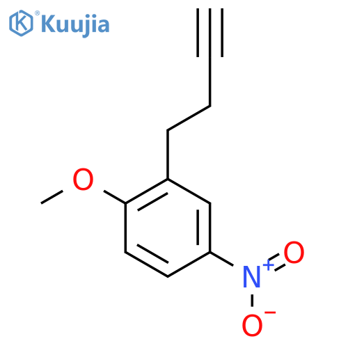2-(but-3-yn-1-yl)-1-methoxy-4-nitrobenzene structure