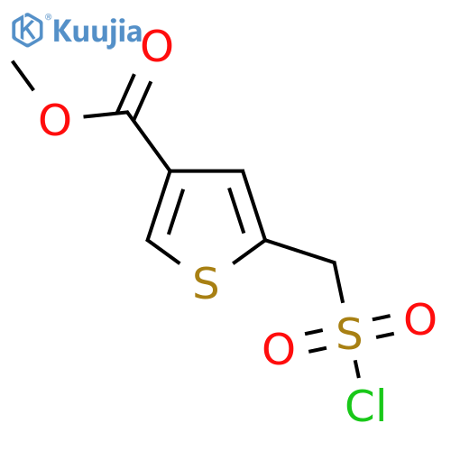 methyl 5-(chlorosulfonyl)methylthiophene-3-carboxylate structure