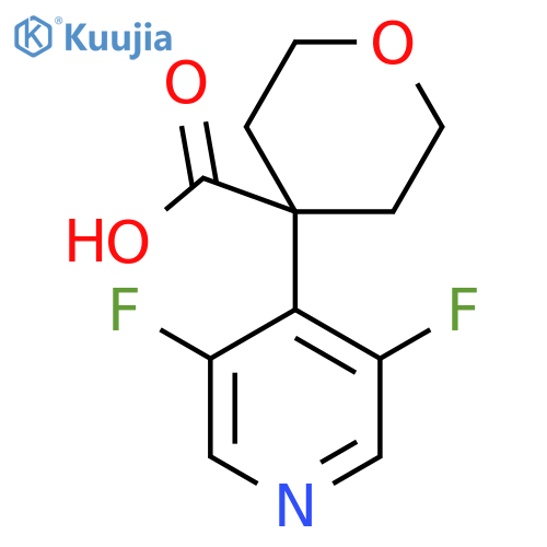 4-(3,5-difluoropyridin-4-yl)oxane-4-carboxylic acid structure