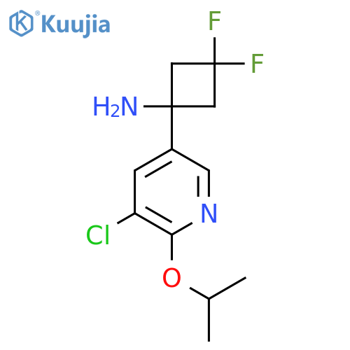 1-5-chloro-6-(propan-2-yloxy)pyridin-3-yl-3,3-difluorocyclobutan-1-amine structure