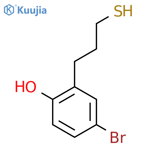 4-bromo-2-(3-sulfanylpropyl)phenol structure