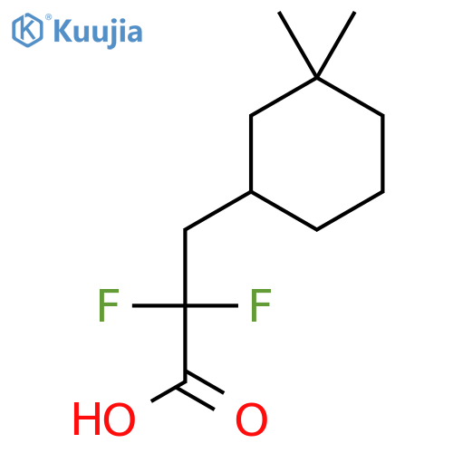 3-(3,3-dimethylcyclohexyl)-2,2-difluoropropanoic acid structure