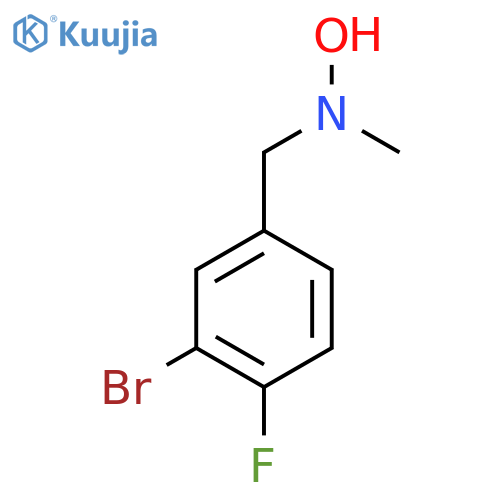 N-(3-bromo-4-fluorophenyl)methyl-N-methylhydroxylamine structure