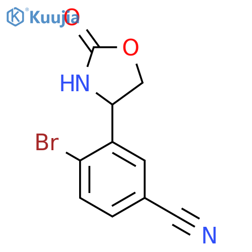 4-bromo-3-(2-oxo-1,3-oxazolidin-4-yl)benzonitrile structure