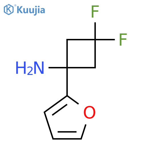 3,3-difluoro-1-(furan-2-yl)cyclobutan-1-amine structure