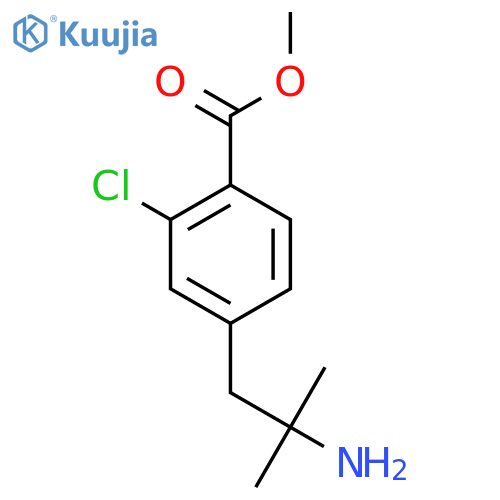 methyl 4-(2-amino-2-methylpropyl)-2-chlorobenzoate structure